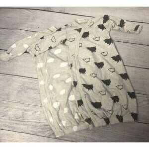 Parade Size 0-3 M Organic Snap Up Grey Sleep Gowns